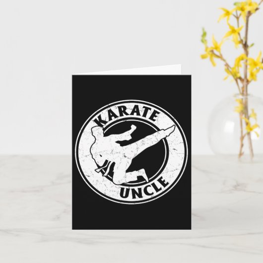 Karate Oom Karate Vechten Oom Karate Kaart (Gele Bloem)