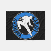 Karate Opa Karate Vechten Opa Karate Vechten Fleece Deken (Voorkant (Horizontaal))