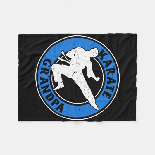 Karate Opa Karate Vechten Opa Karate Vechten Fleece Deken (Voorkant (Horizontaal))