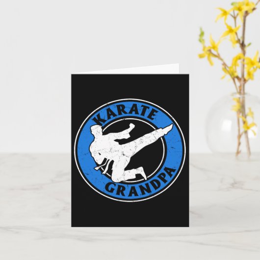 Karate Opa Karate Vechten Opa Karate Vechten Kaart (Gele Bloem)