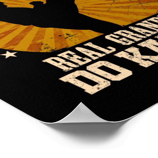 Karate opa Shirt - Echte opa's doen karate Poster (Hoek)