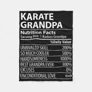 Karate Opa Voedingsfeiten Grappig Karate Opa Fleece Deken