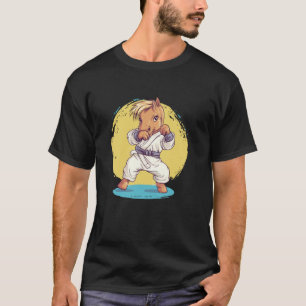 Karate Paard Vechters Vechtkunst Plezier T-shirt