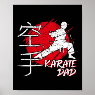 Karate Papa Japans Zon Lettertype Karate Dojo Mart Poster