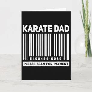 Karate Papa Scan Voor Betaling Grappige Rcode Vade Kaart