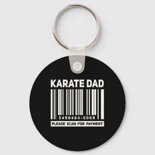 Karate Papa Scan Voor Betaling Grappige Rcode Vade Sleutelhanger