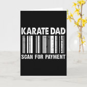 Karate Papa Scan Voor Betalingscode Vaderdag  Kaart (Gele Bloem)