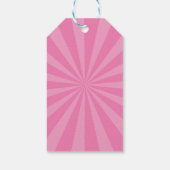 Karate Party Favor Pink Gift Labels Cadeaulabel (Achterkant)