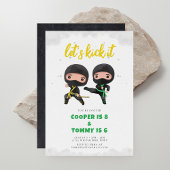 Karate Party Joint Ninja Invitation anniversaire