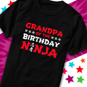 Karate Party Kinder Opa van de Verjaardag Ninja T-shirt