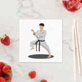 Karate Pose Papieren servetten (Insitu)