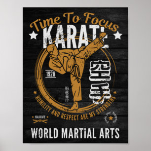 Karate Poster - tijd om te focussen