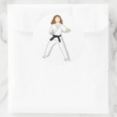 Karate Princess (brunette) Stickers (Tas)