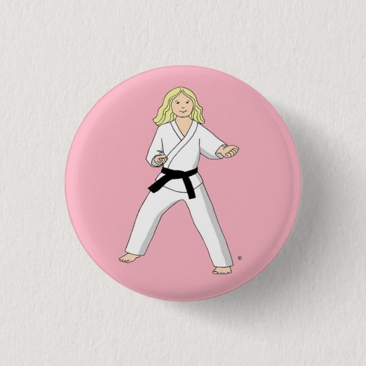Karate Princess pinback-knop Ronde Button 3,2 Cm (Voorkant)