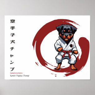 Karate Puppy Kampioen Poster