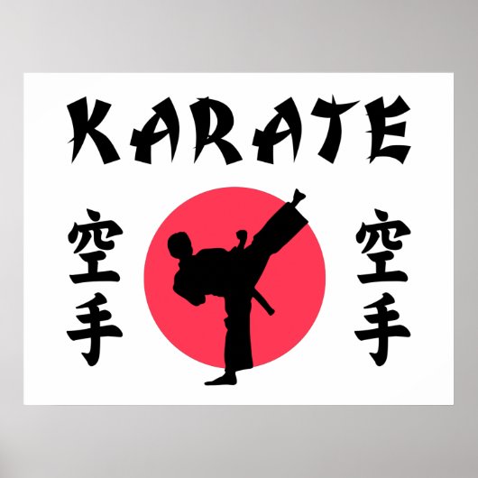 Karate Rising Sun Poster (Voorkant)