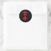 karate ronde sticker (Tas)
