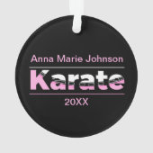 Karate rose Arts martiaux Typographie moderne (dos)