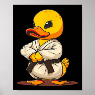 Karate Rubber Eend Motief Taekwondo Jiu-jitsu Mma  Poster