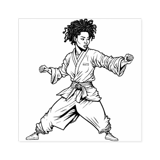 Karate Rubber Stamp Rubberstempel (Afrduk)