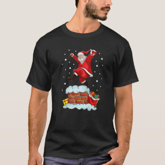 Karate Santa Claus Kerstmis Kung Fu Taekwondo MMA T-shirt