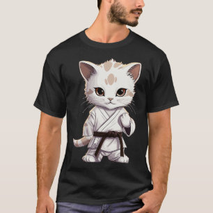 Karate Schattige Kitten Martial Arts Kat voor Cat T-shirt