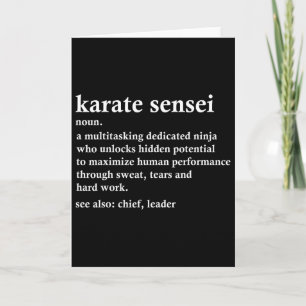 Karate Sensei Definitie Grappige Martial Arts Inst Kaart