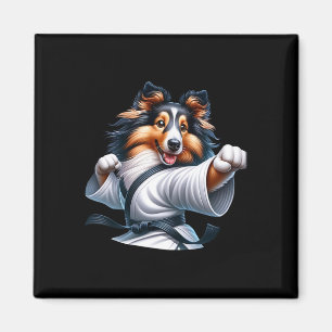 Karate Shetland Sheepdog Funny Humor Dierenvriende Magneet