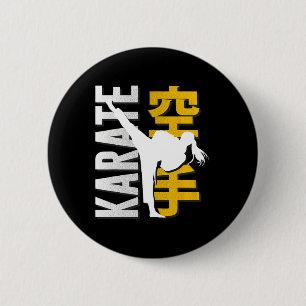Karate Shirten Martial Arts - Meisjes Ronde Button 5,7 Cm