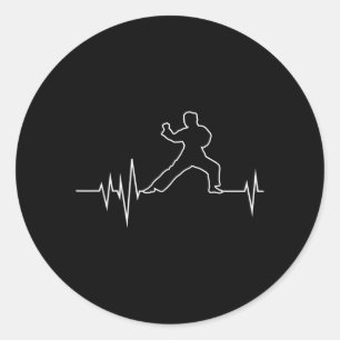 Karate Shirts Sport Martial Arts Mannen Vrouwen Ki Ronde Sticker