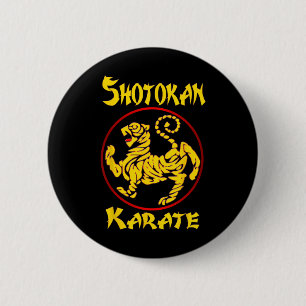 Karate Shotokan Tiger Martial Arts Ronde Button 5,7 Cm