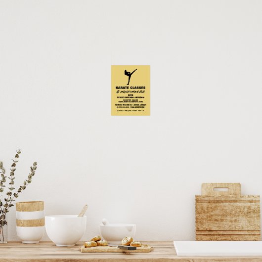 Karate Silhouette, Karate Class Adverteren Poster (Keuken)