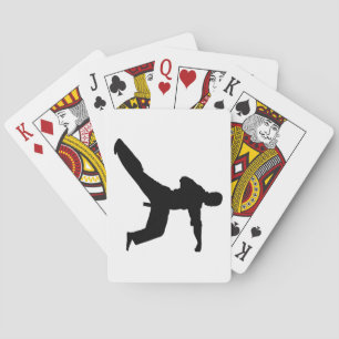 Karate Silhouette Stomp Pokerkaarten