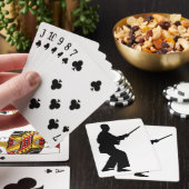 Karate Silhouette Weapon Stance Pokerkaarten (Insitu)