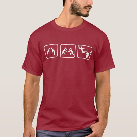 Karate Stick Figures T-shirt (Voorkant)