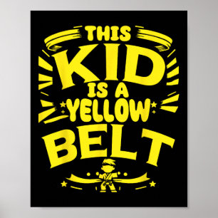 Karate student met gele band Vechtkunst Poster