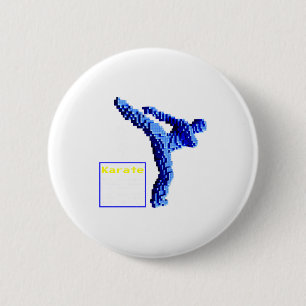 Karate T-shirt_1 Ronde Button 5,7 Cm