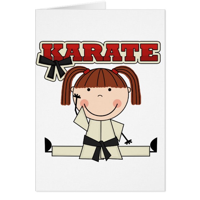 KARATÉ - T-shirts et cadeaux de fille de brune (Devant)