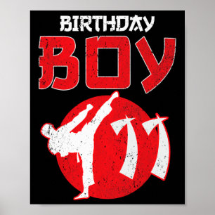 Karate Taekwondo 11 Jaar Verjaardag Vechtkunst Poster