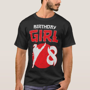 Karate Taekwondo 8 Jaar Verjaardag Vechtsporten T-shirt