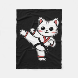Karate Taekwondo Grappige Kat Jiu Jitsu Vrouwen Me Fleece Deken