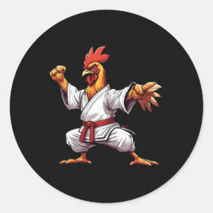 Karate Taekwondo Judo Kung Fu Kip Haan Geschenk Ronde Sticker