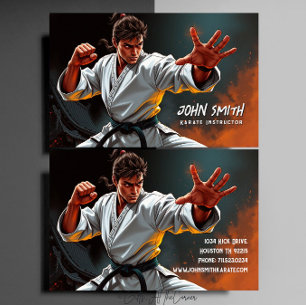 Karate Taekwondo Judo Martial Arts Instructor Visitekaartje
