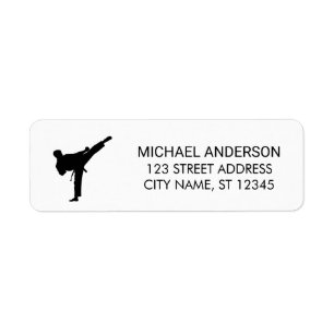 Karate / Taekwondo / judo Retouradreslabel Etiket
