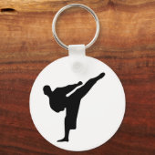Karate / Taekwondo Kick Button Sleutelhanger (Voorkant)