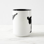 Karate / Taekwondo Kick Silhouette Coffee Mug (Centre)