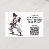 Karate Taekwondo Martial Arts Instructor Visitekaartje (Achterkant)