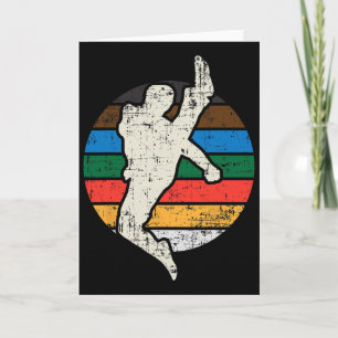 Karate Taekwondo Vechter Retro Vintage Martial-art Kaart