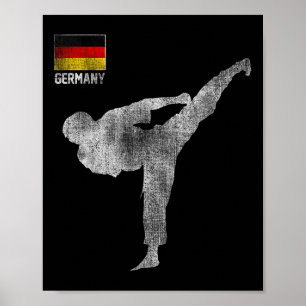 Karate Team Martial Arts Mma Trap Duitsland Duits  Poster