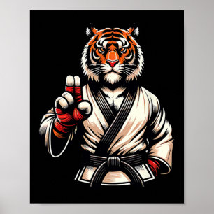 Karate Tijger Fel Discipline Kampioen 1 Poster